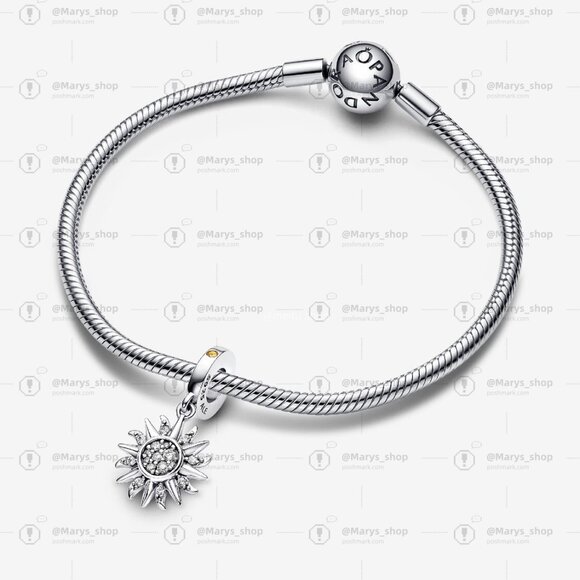 Pandora Sparkling Sun Dangle Charm - Picture 3 of 5